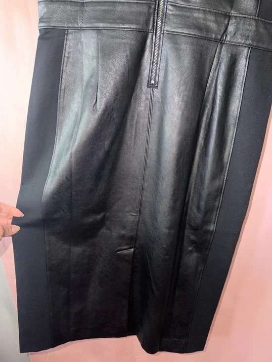 SPANX Faux Leather II Combo Sheath Midi Dress - Picture 8 of 11